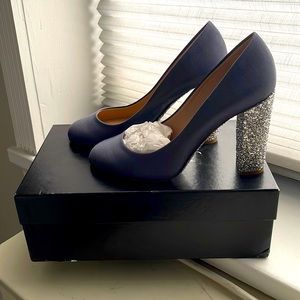 J.Crew | Collection Etta Satin Glitter-Sole Pumps